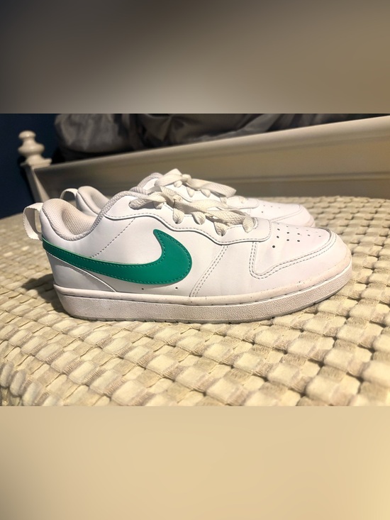 Nike Other - Nike Kids White Sneakers with Teal Green Swoosh